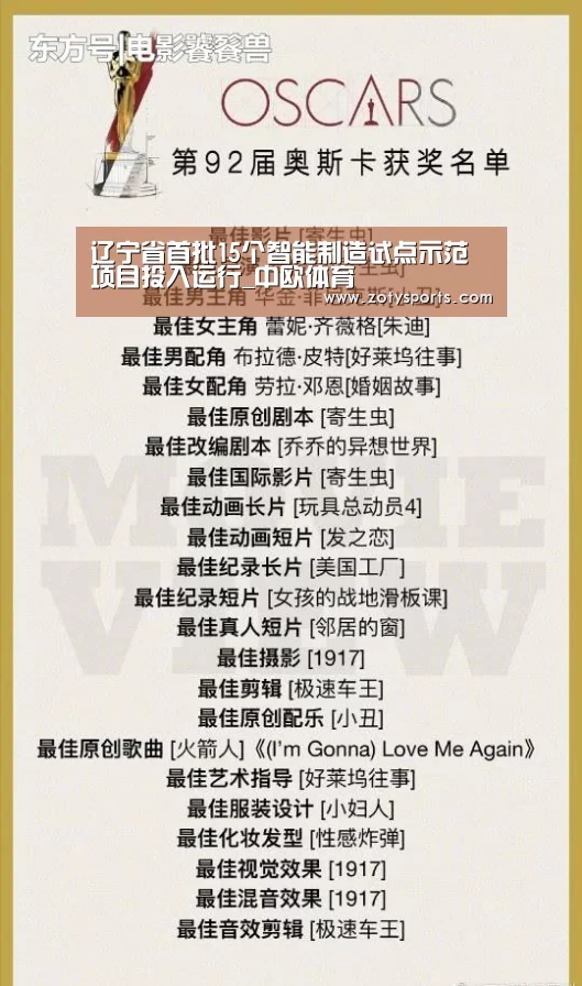 辽宁省首批15个智能制造试点示范项目投入运行_中欧体育(图3) 中欧体育app